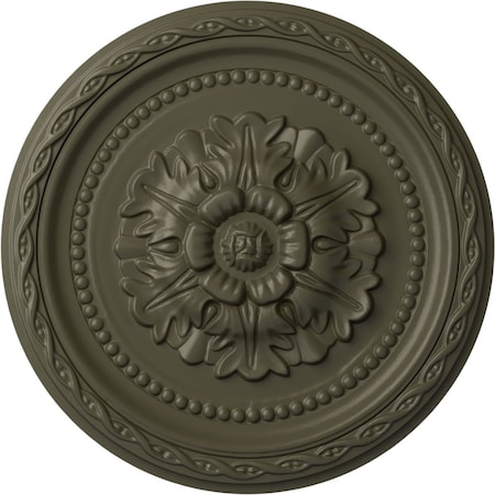 Palmetto Ceiling Medallion, Hand-Painted Witch Hazel, 11 1/2OD X 1P